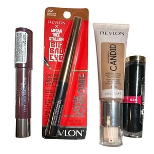 Revlon Bundle Lot Foundation, Liquid Liner,‎ Lipstick, Lip Stain NEW Sealed